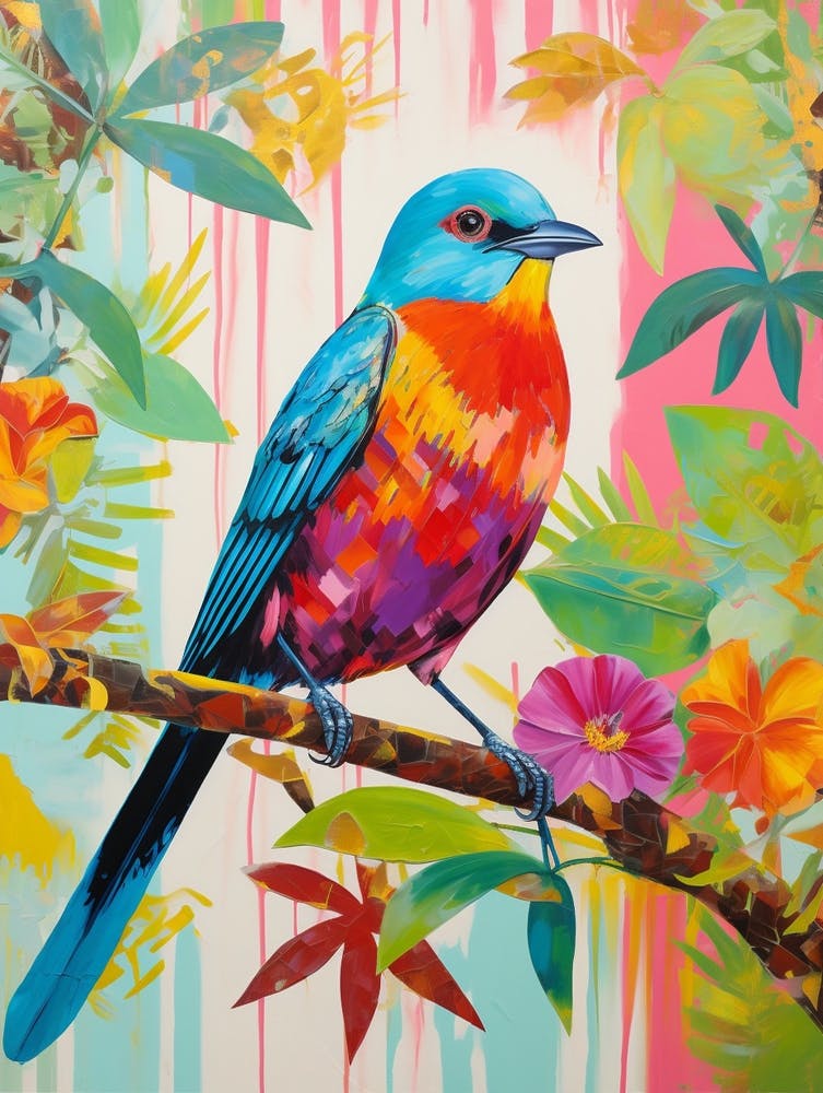 Colourful Bird Painting Swallow 1