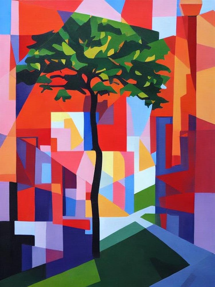 Quercus Rubra Tree Cubist 2