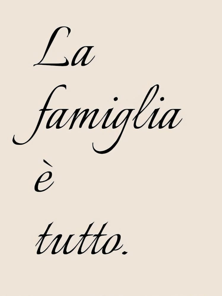 Family Print Italian Print La Famiglia E Tutto Print Family Is Everything Poster Family Wall Art Housewarming Gift Italian Gift