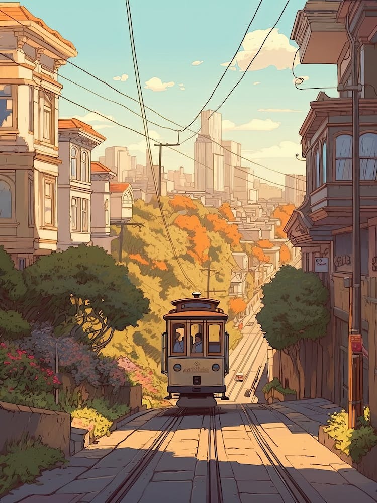 Springtime San Francisco Studio Ghibli Style 3