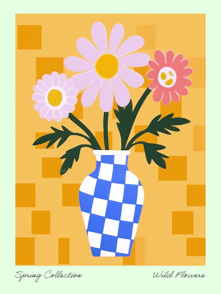 Frühlingskollektion Wildblumen Blaue Töne in Vase 3