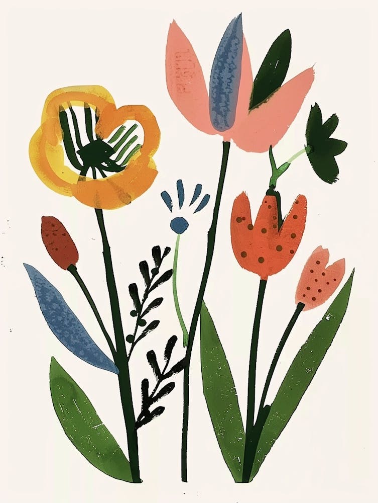 Painted Florals Tulip 2