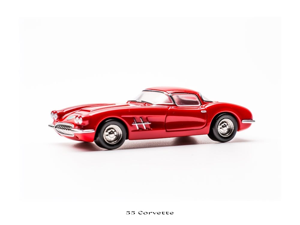 Toy Car 55 Corvette Red Poster