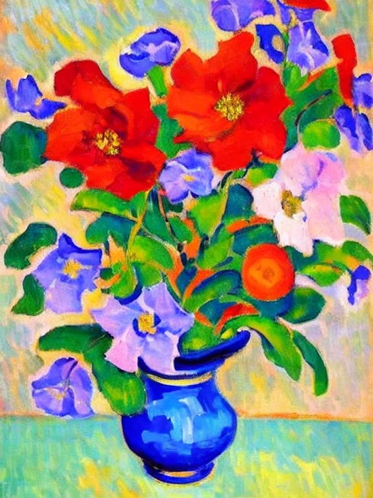 Canterbury-Glockenblume Florales Abstrakt Blockfarben-Blume
