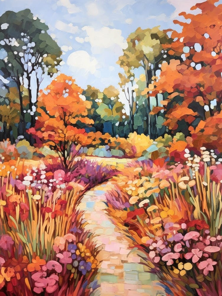 Autumn Gardens Painting Norfolk Botanical Garden 3