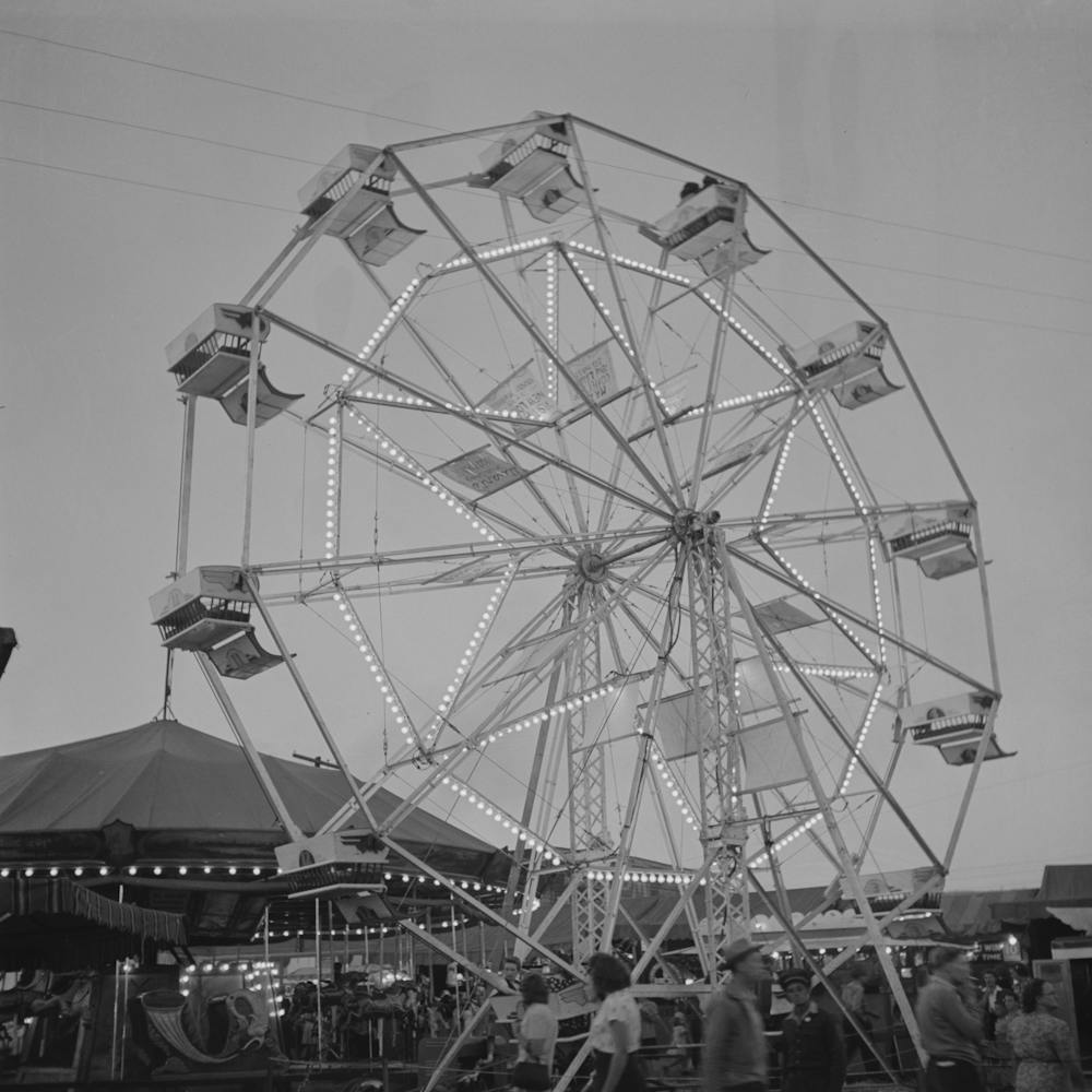 Untitled Photo, Possibly Related To Klamath Falls, Oregon, Carnival Ride At The Circus By Russell Lee 1