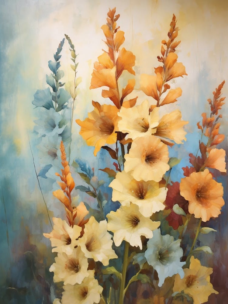 Fall Flower Painting Delphinium 1