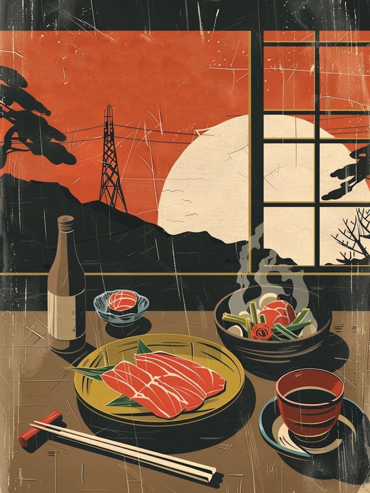 Shabu Shabu Meal Mid Century Modern