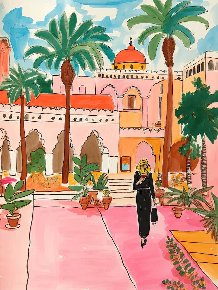 Abu Dhabi, Dreamy Storybook Illustration 4