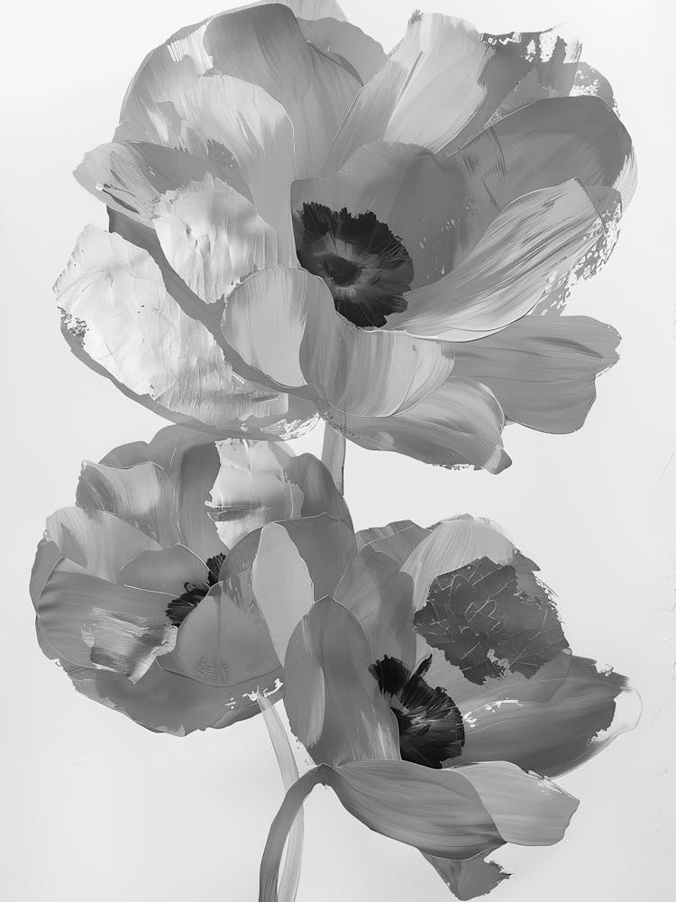 Black And White Poppy 4