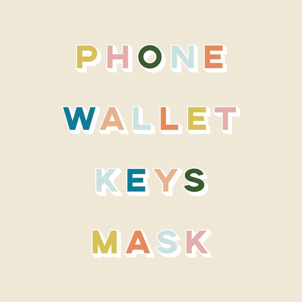 Phone Wallet Keys Mask 3 Square