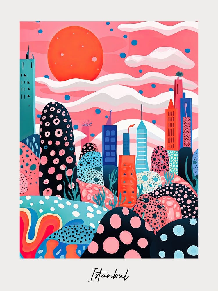 Poster Of Istanbul, Illustration In The Style Of Pop Art 3