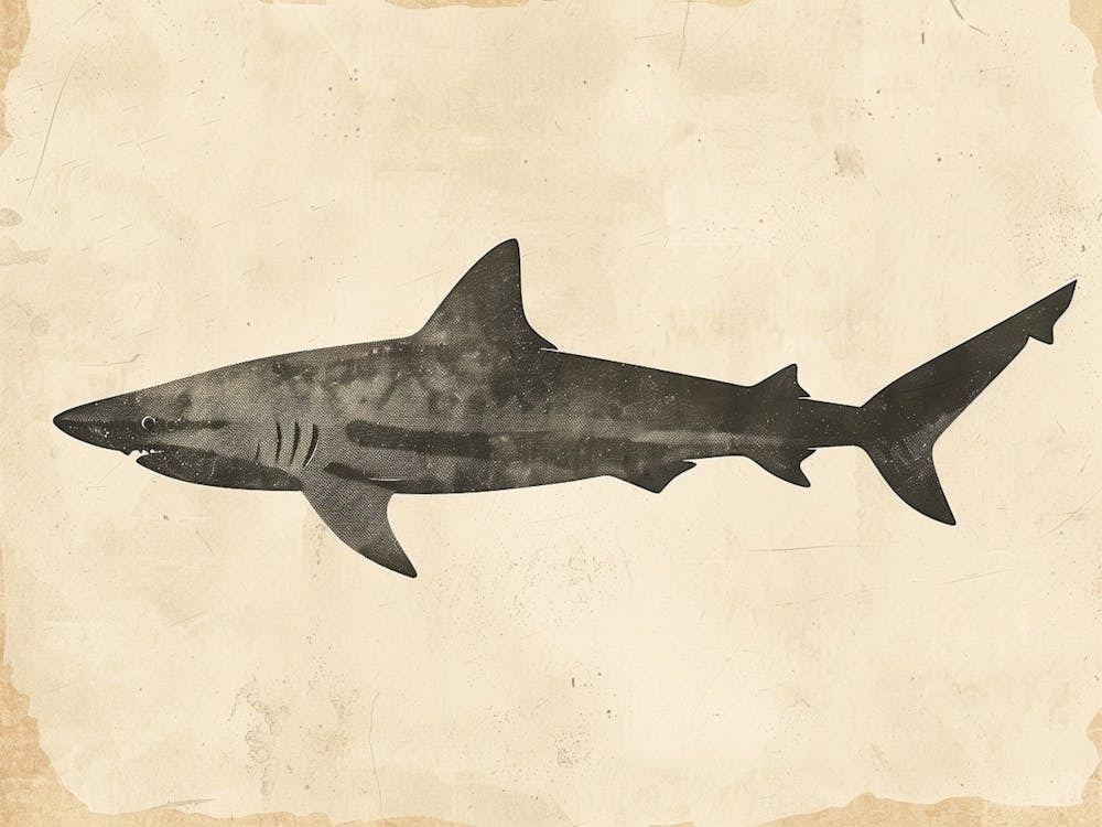 Tiger Shark Grey Silhouette 5