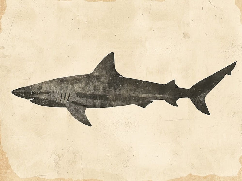 Tiger Shark Grey Silhouette 5