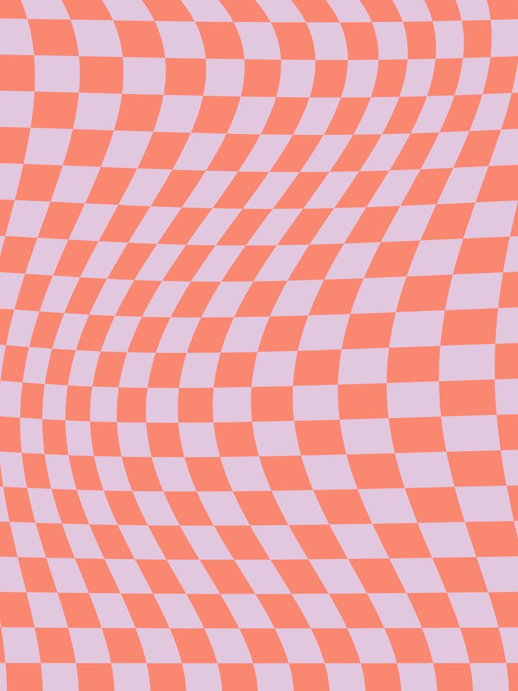 Checkerboard Twist Lilac And Orange