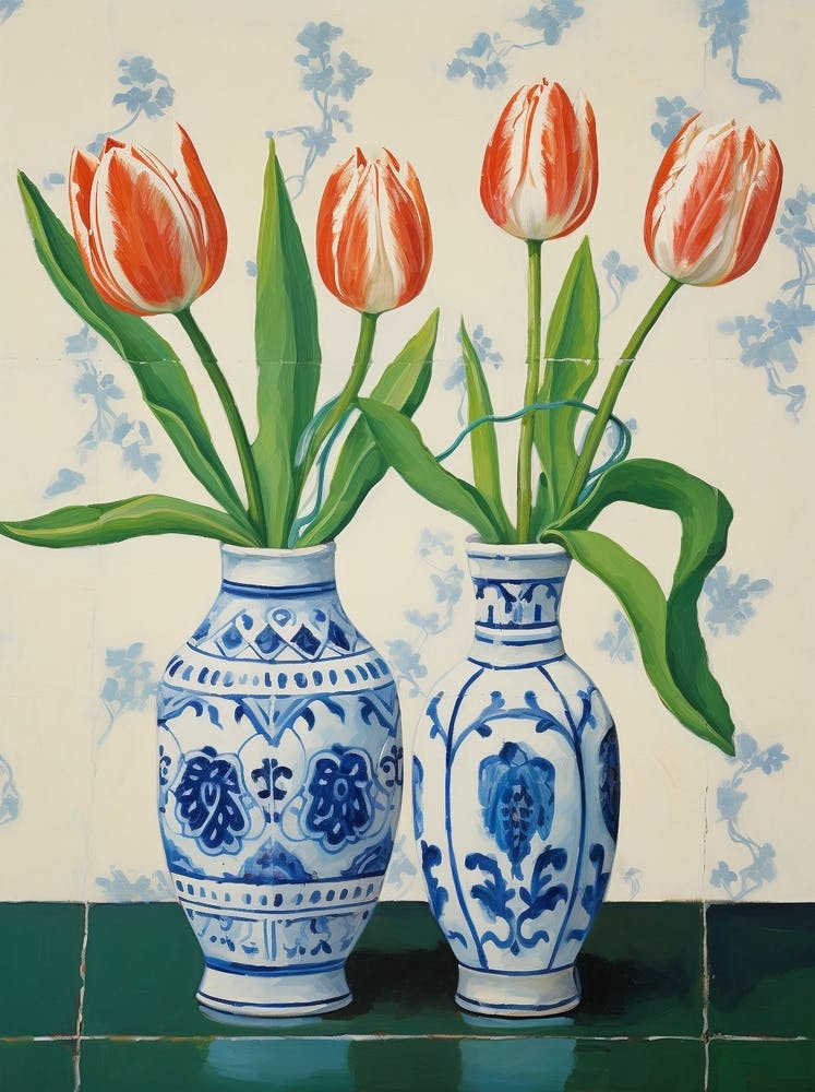 Flowers In A Vase Still Life Painting Tulips 14