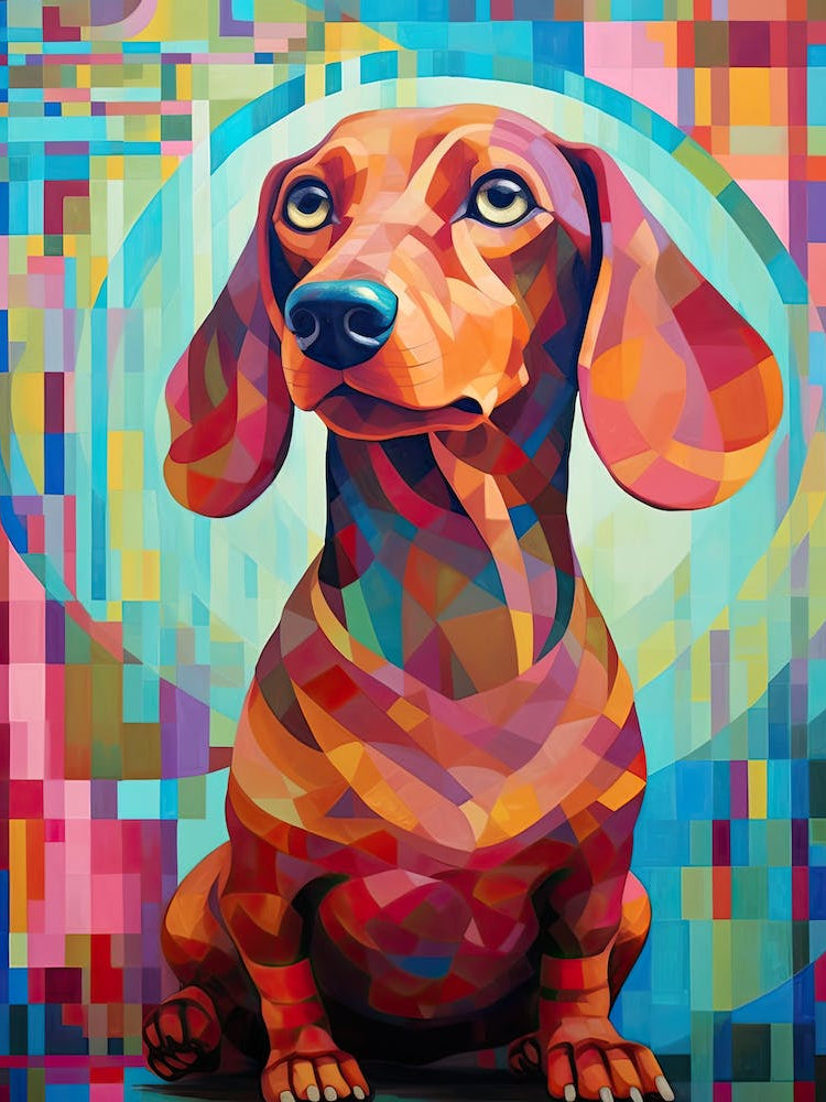 Abstract Dachshund print