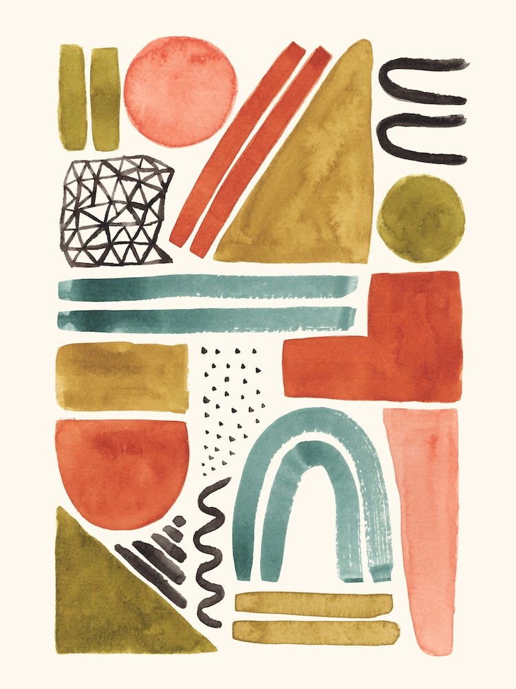 Abstract Watercolor Shapes