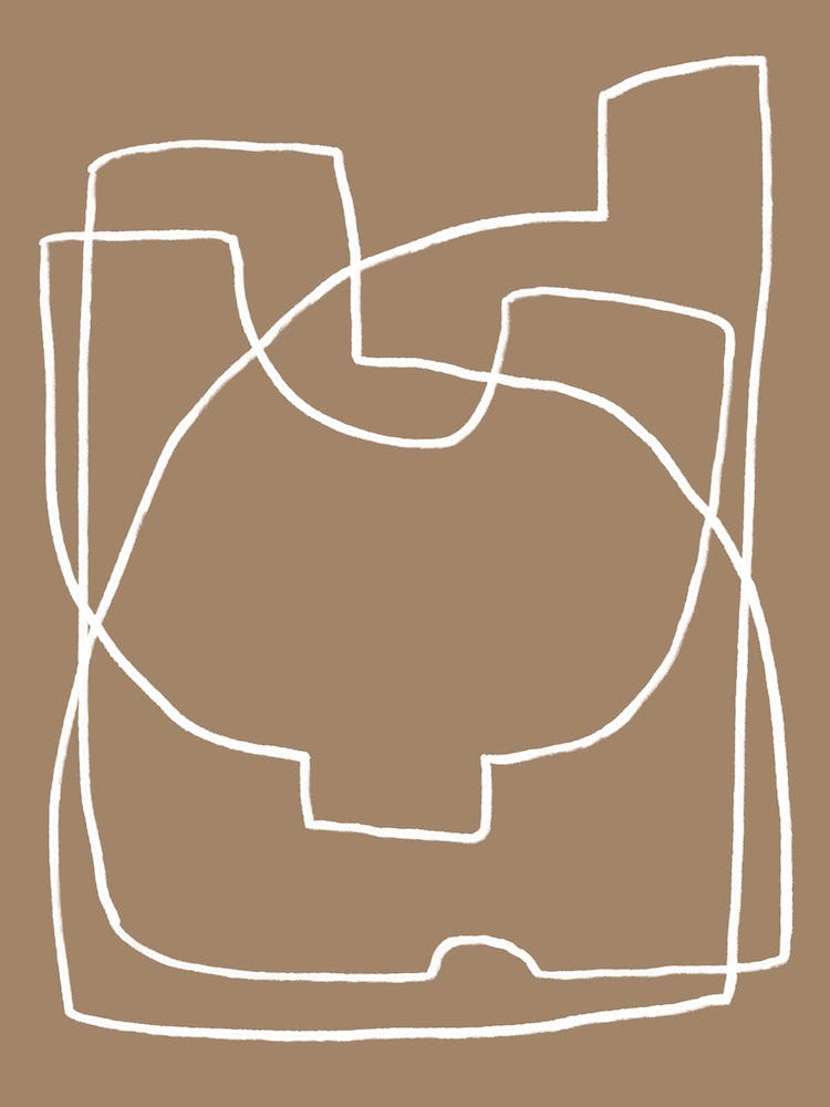 Abstract White Lines Composition 2