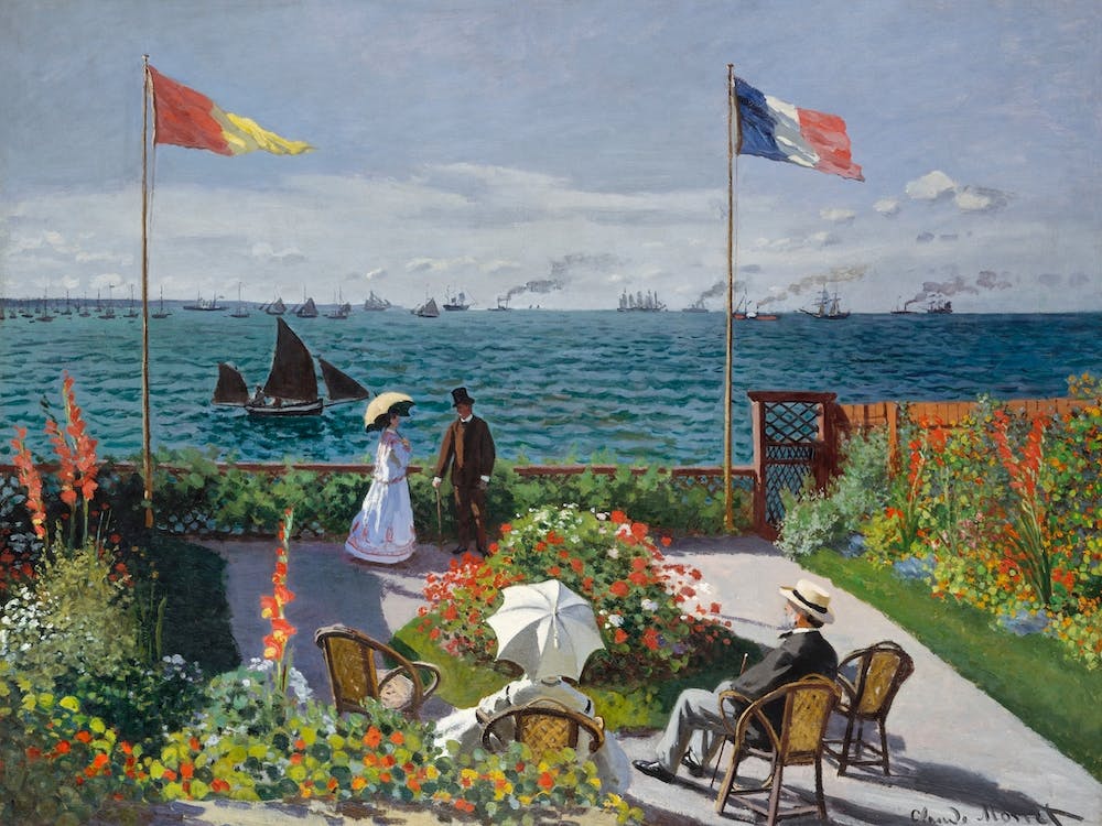 Garden At Sainte Adresse, Claude Monet