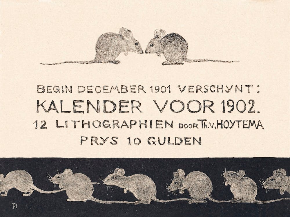 Announcement For Calendar 1902 , Theo Van Hoytema