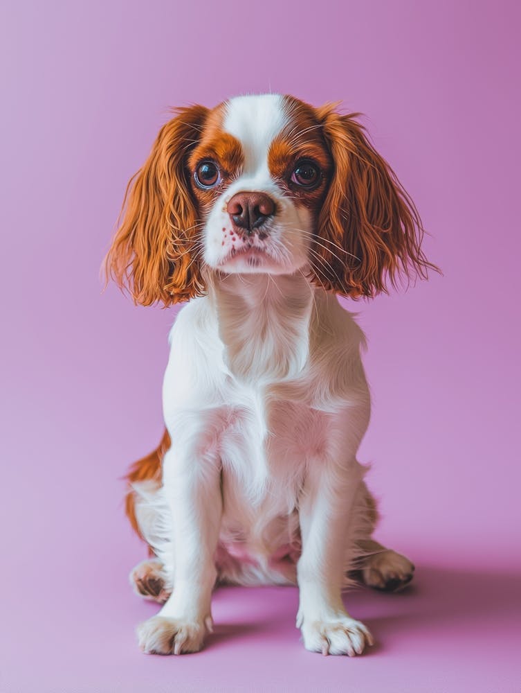King Charles Spaniels.Generated AI. Wall 1