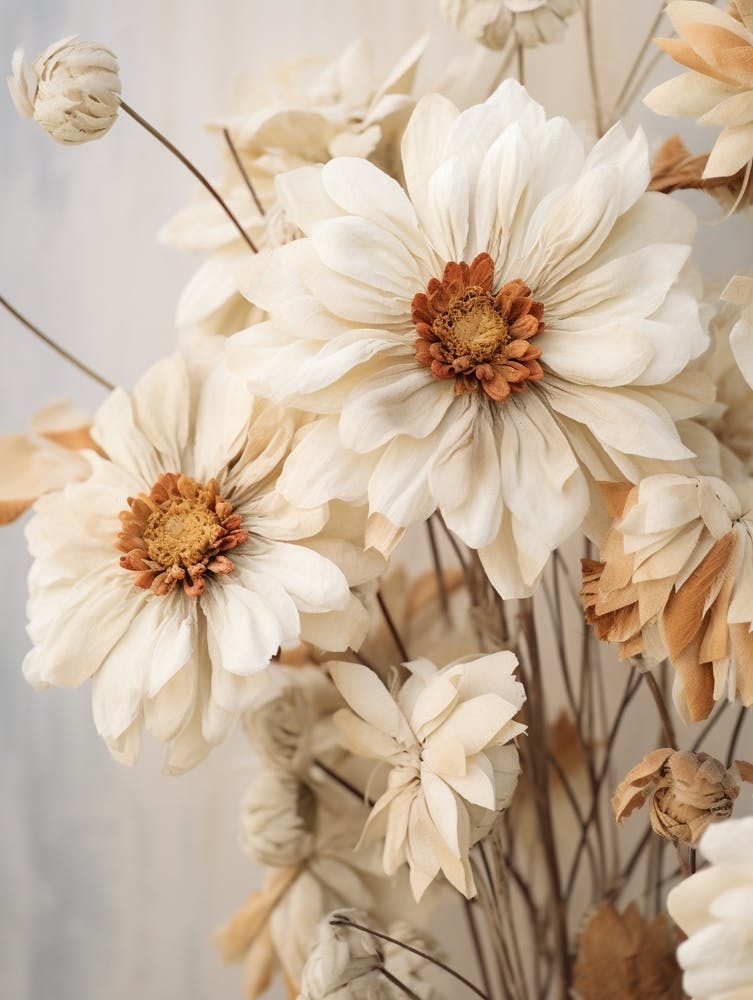 Boho Dried Flowers Zinnia 3