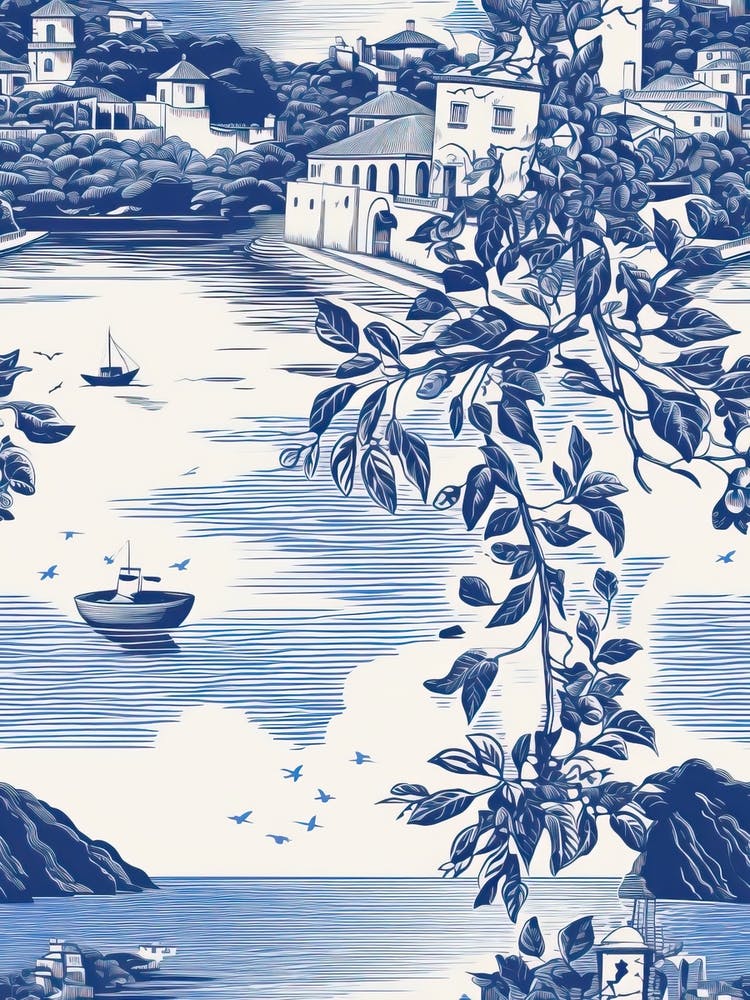 Amalfi Coast, Italy, Inspired Travel Pattern 1