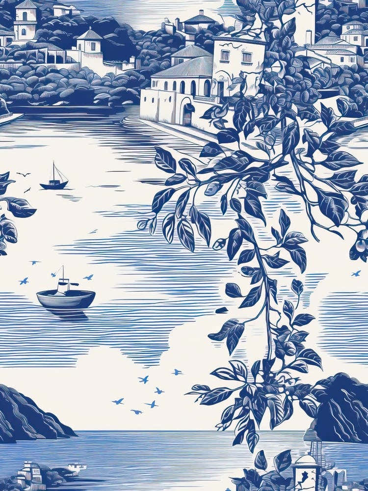 Amalfi Coast, Italy, Inspired Travel Pattern 1