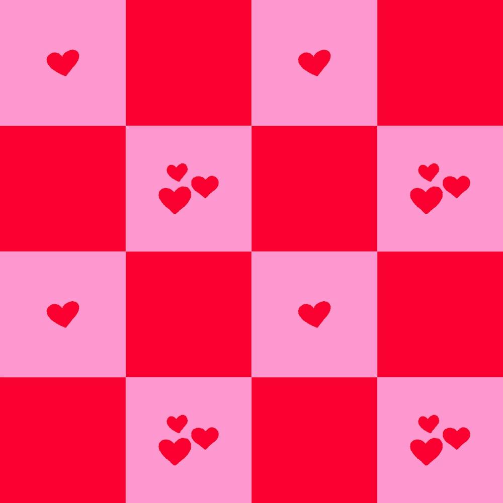 Hearts Grid pink and red