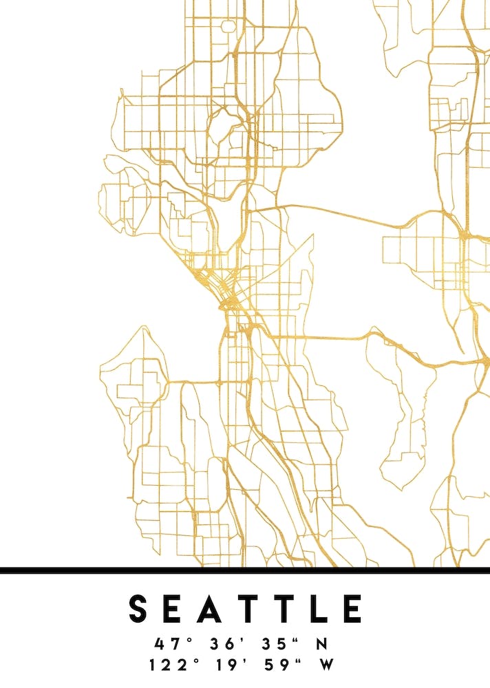 Seattle Washington City Street Map