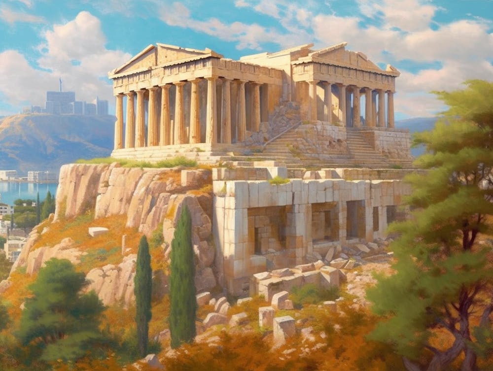 Parthenon temple in Athens