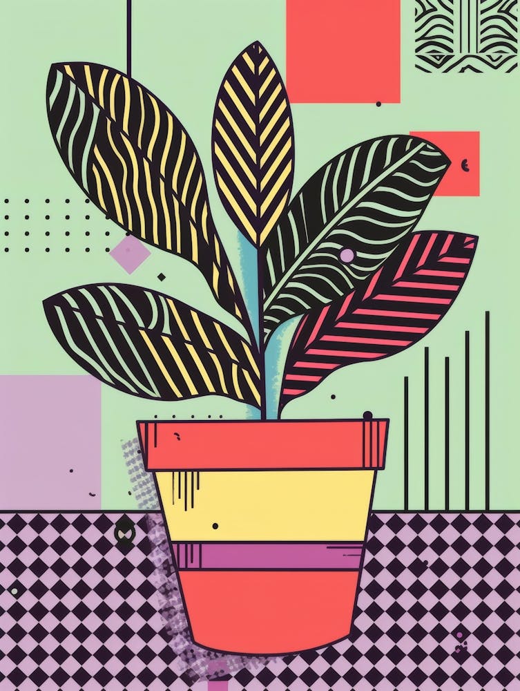 Abstract Plant In A Pot