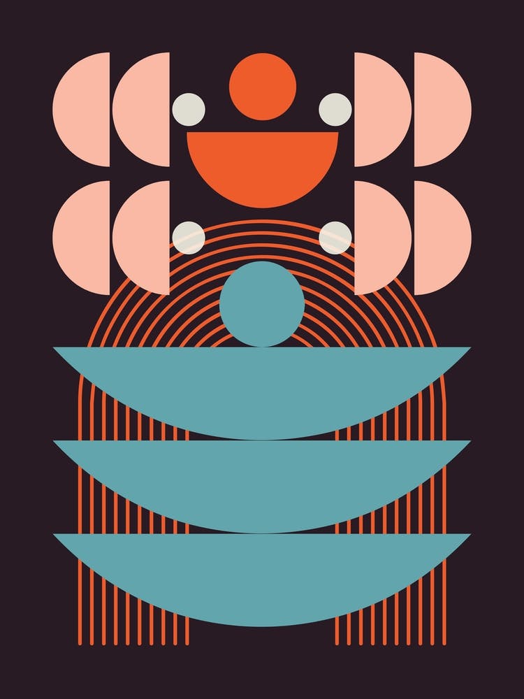 Mid Century Geometrical Balance