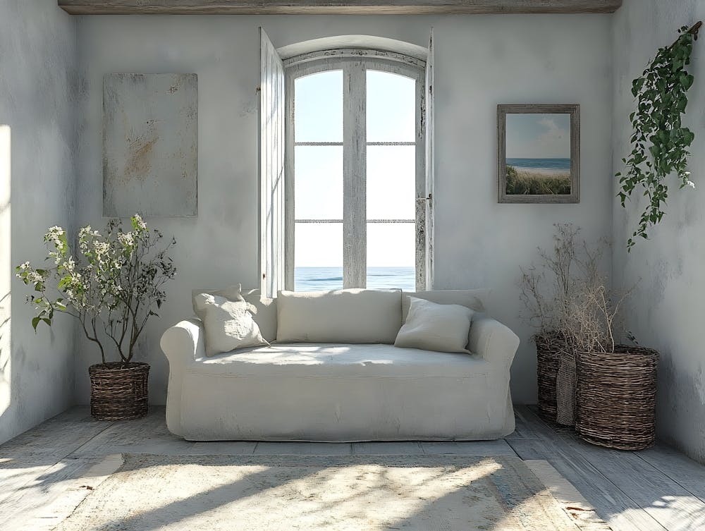 Serene Seaside Living Room 1