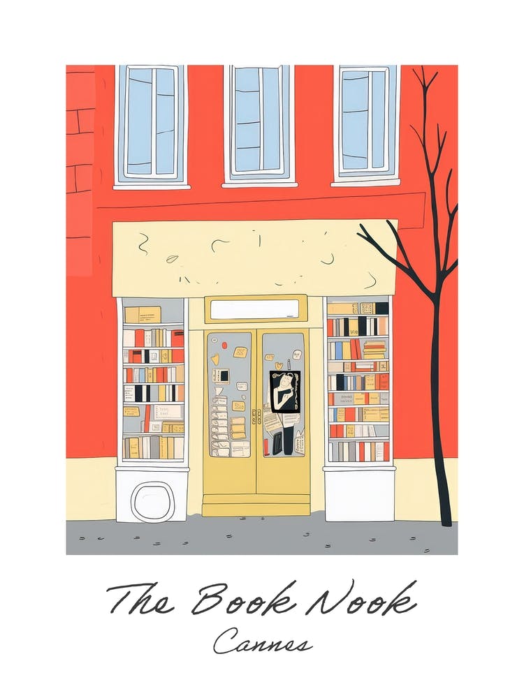 Cannes The Book Nook Pastel Colours 2 Poster