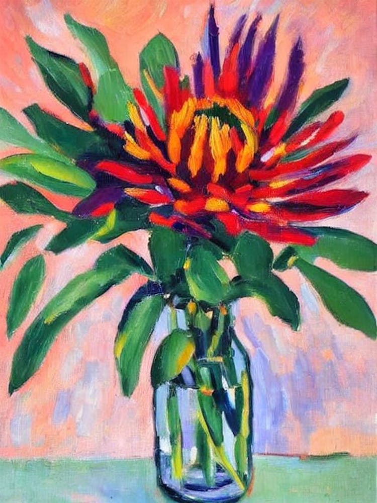 Proteas 2  Matisse Style Flower
