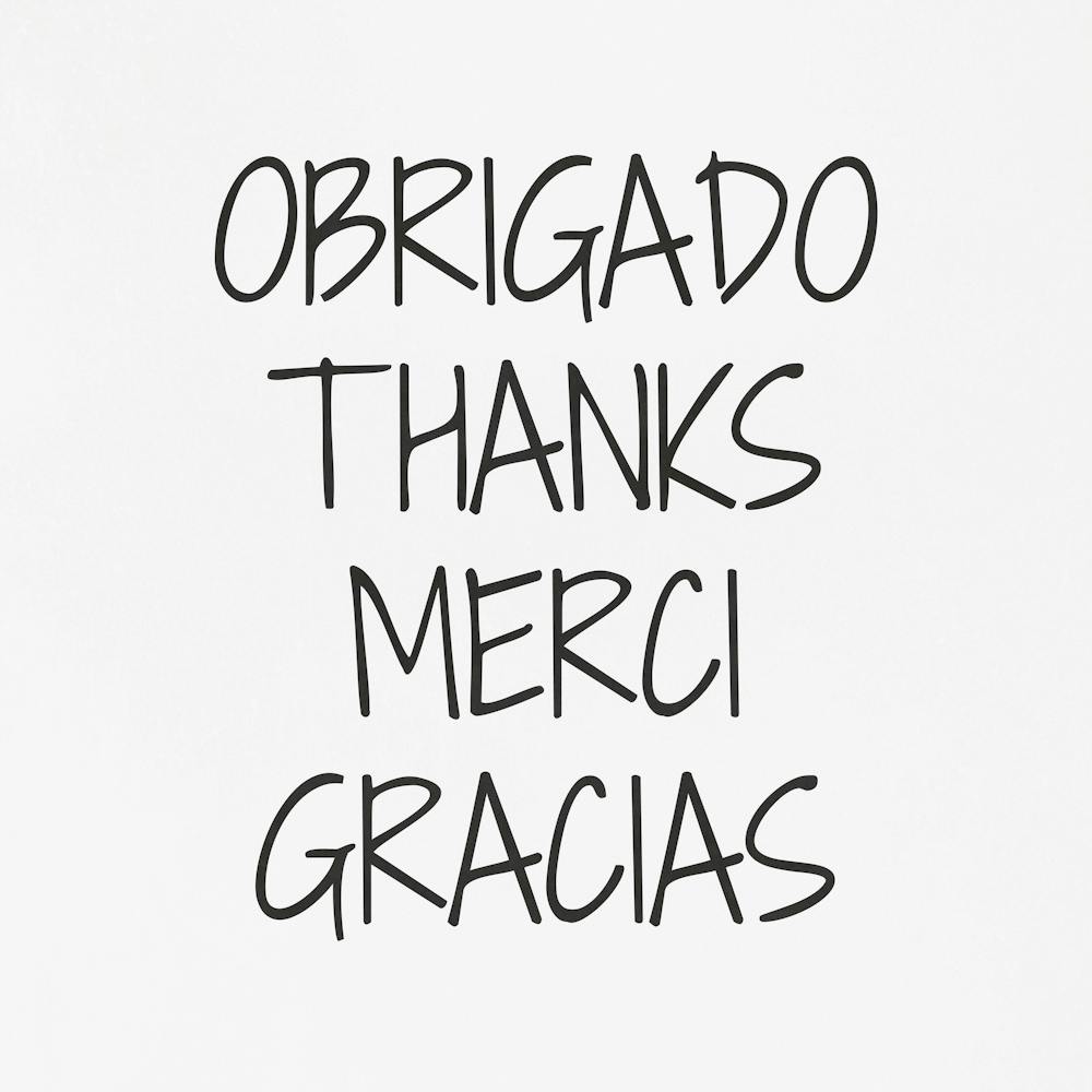 Thanks Merci Gracias