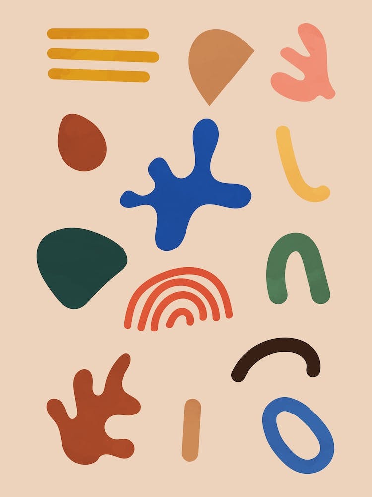 Colorful Abstract Organic Shapes