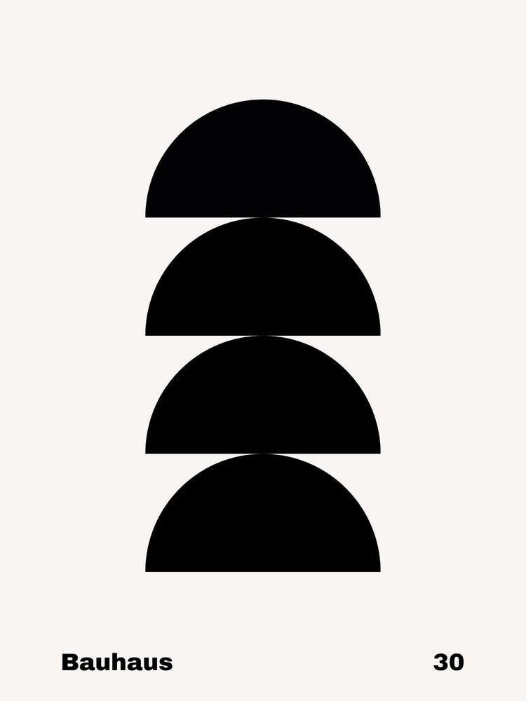 Geometric Bauhaus Poster B&W 30