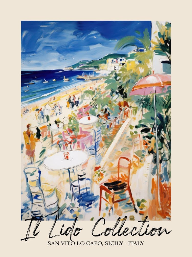 San Vito Lo Capo, Sicily   Italy Il Lido Collection Beach Club Poster 1