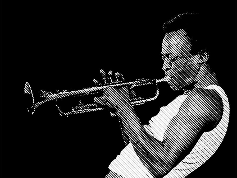 Miles Davis Line Art Illustration