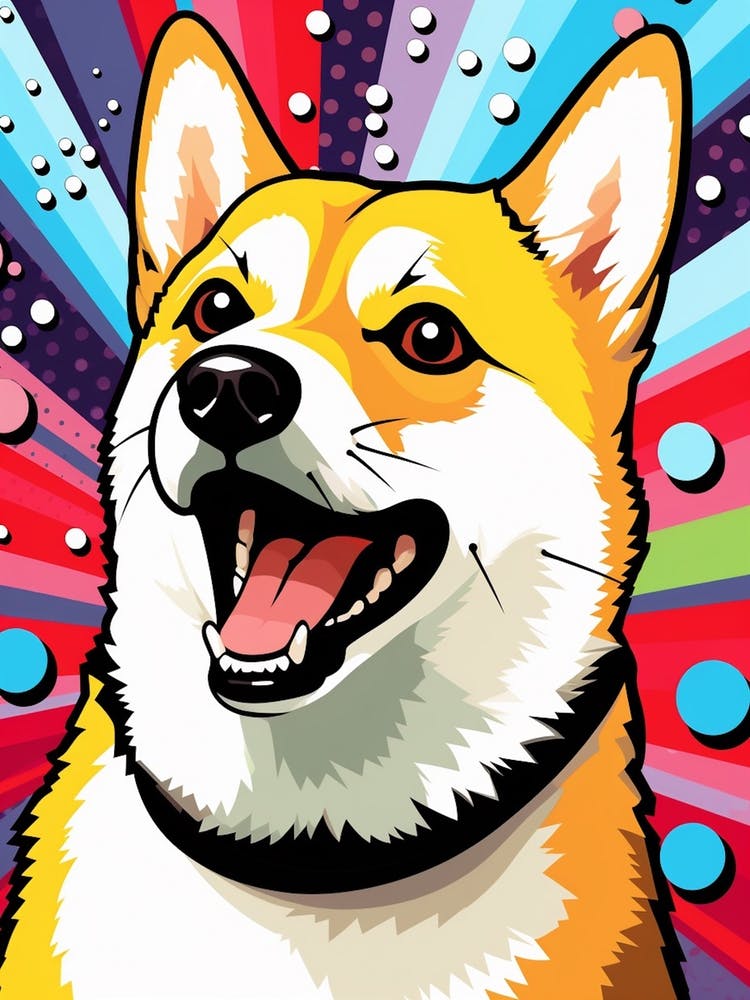 Cartoon Pop Art Shiba Inu 2