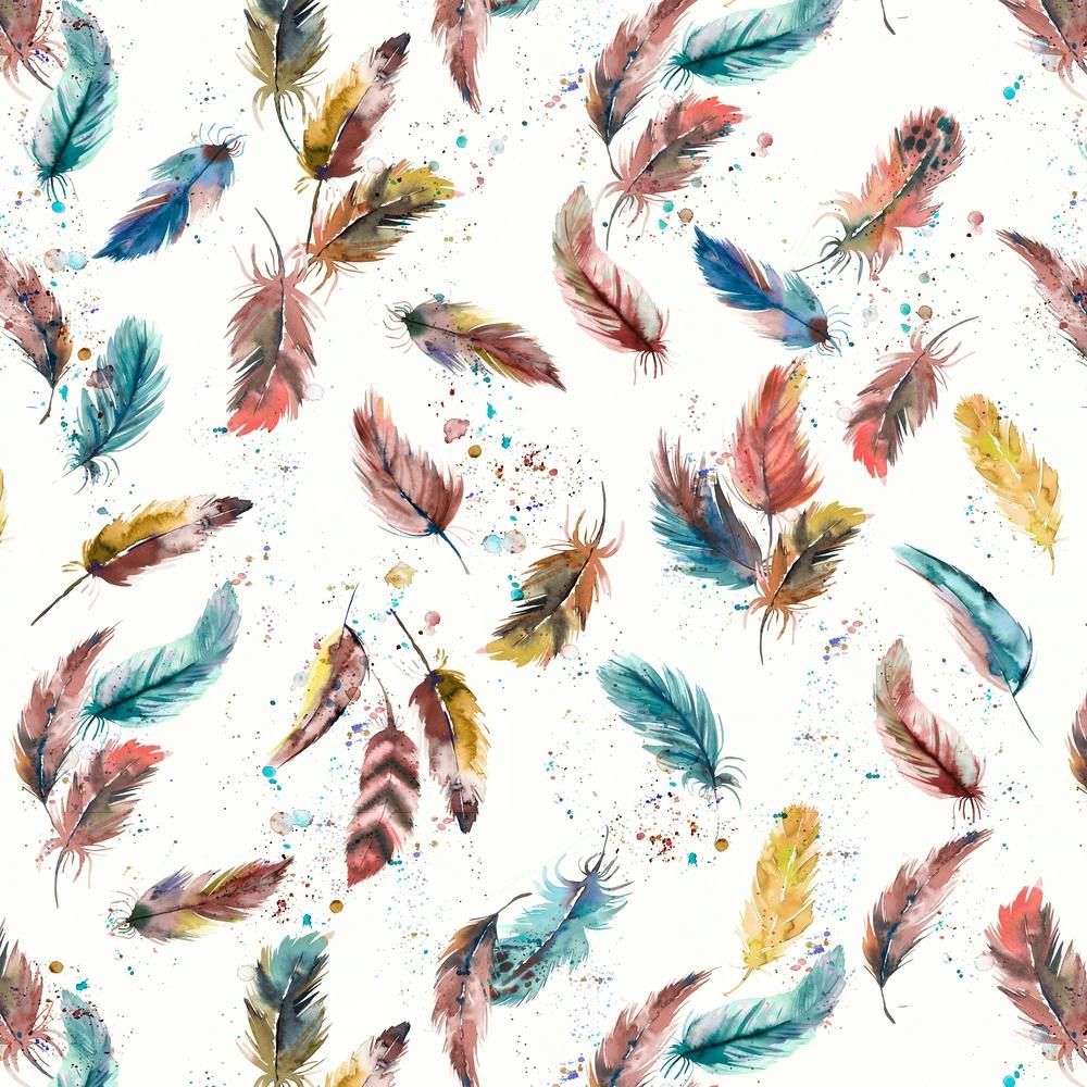 Magical Bohemian Feathers Square