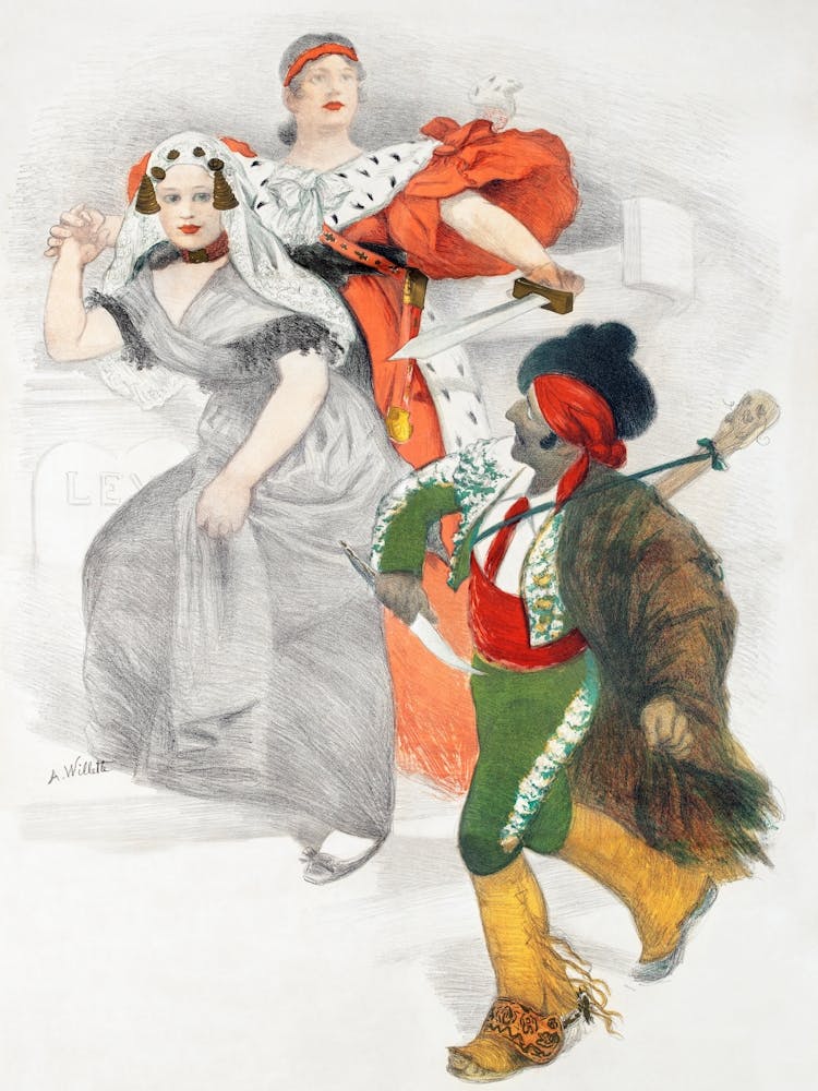 Vintage Poster (1894) Print In High Resolution By Adolphe Willette, Original From The Public Institution Paris