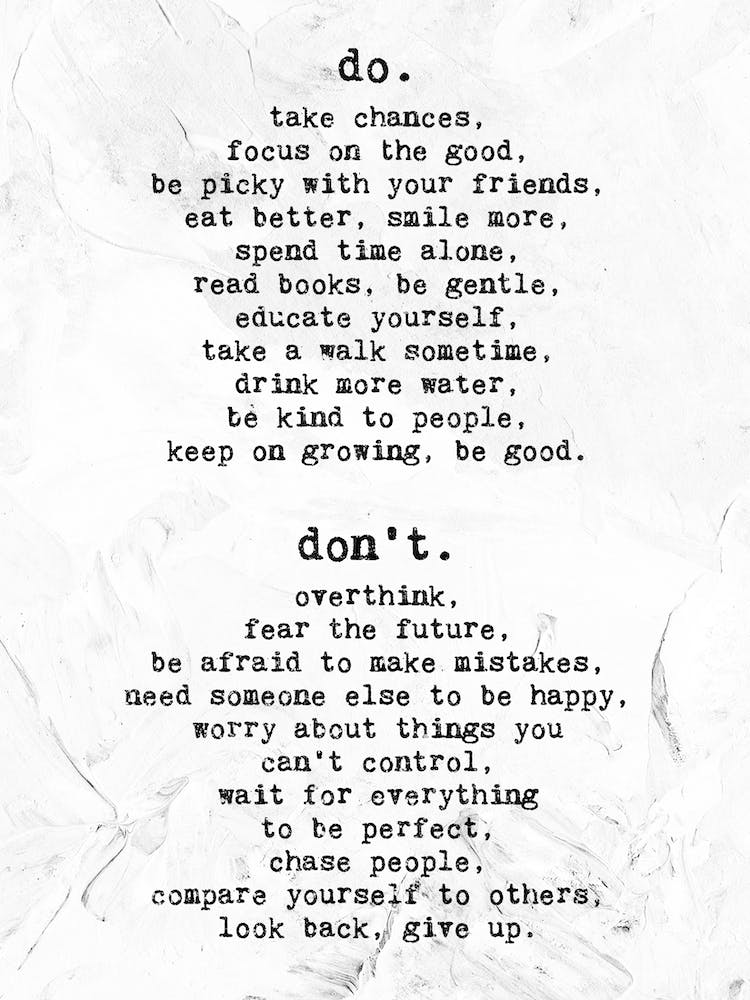 Do's and Dont's Motivation