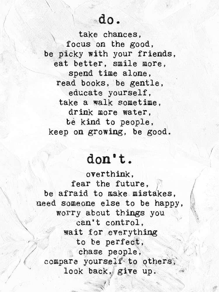 Do's and Dont's Motivation