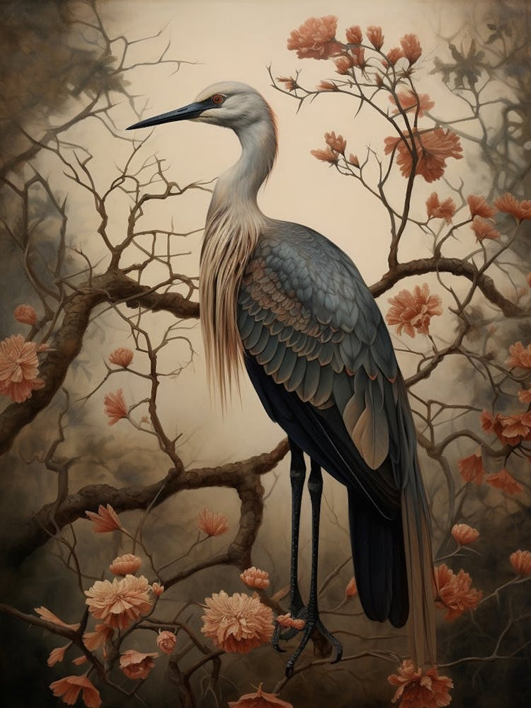 Dark And Moody Botanical Crane 4