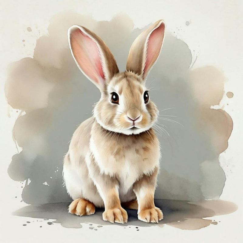 Rabbit Watercolor Painting 6