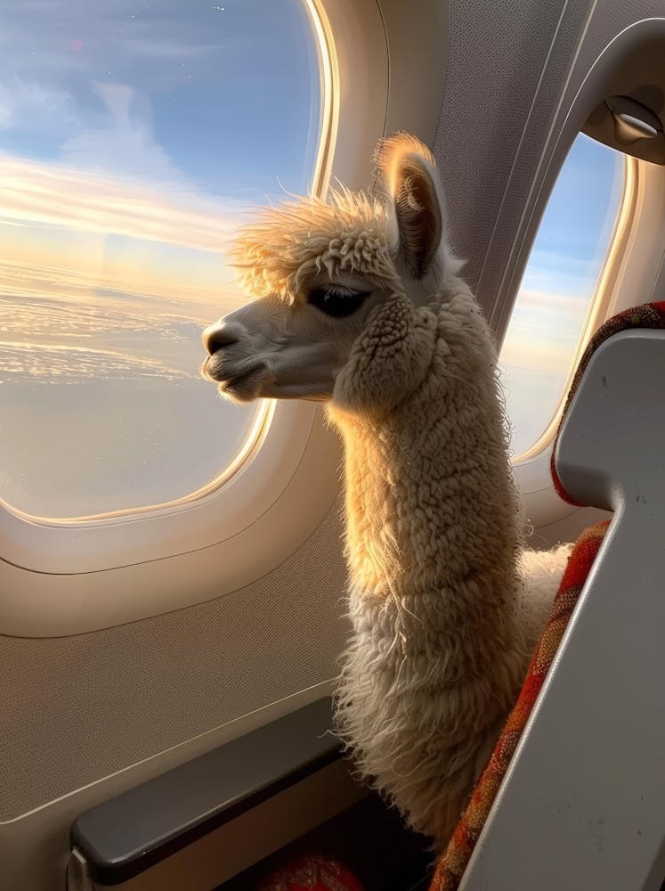 Llama On A Plane